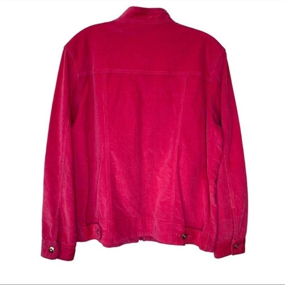Vintage Quacker Factory Barbie Pink Rhinestone Zip Up Jacket Corduroy Small - Picture 3 of 14